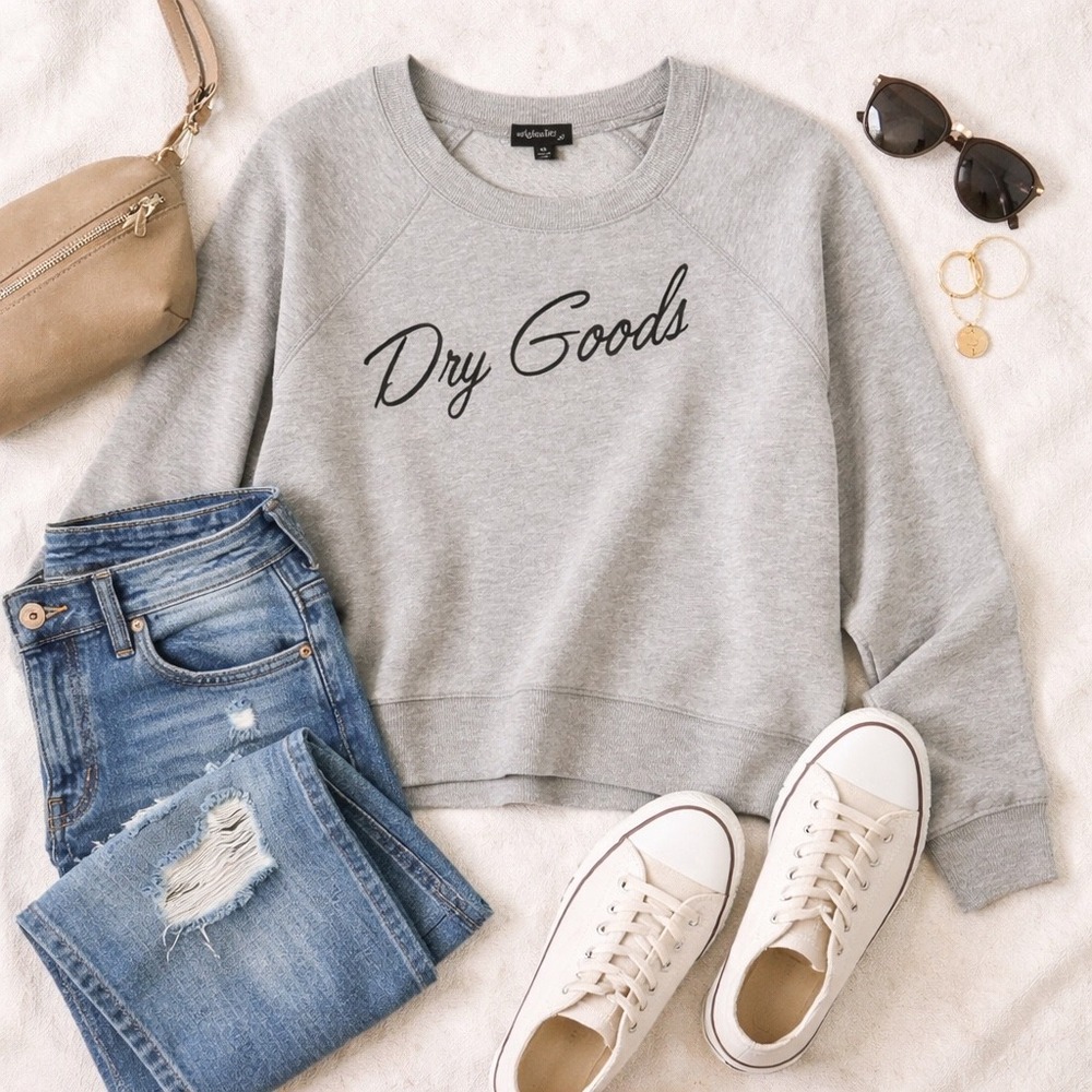 Dry Goods Oversized‎ Sweatshirt Gray Womens Medium- Cozy Capsule Piece Staple